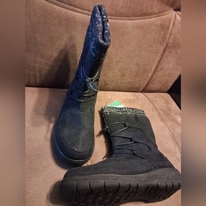 Itasca Women's Winter Boots with Knit Cuff Deidre Black Size 10